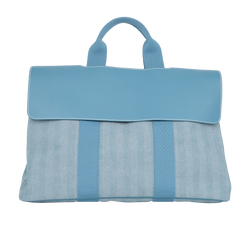 Valparaiso Tote,Toile/Swift Leather, Light Blue, MIF, 2*